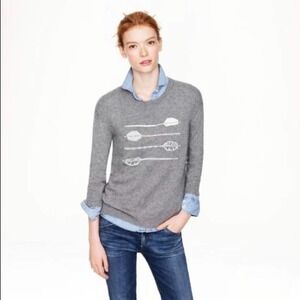J Crew Arrow Cashmere Sweater SIze M